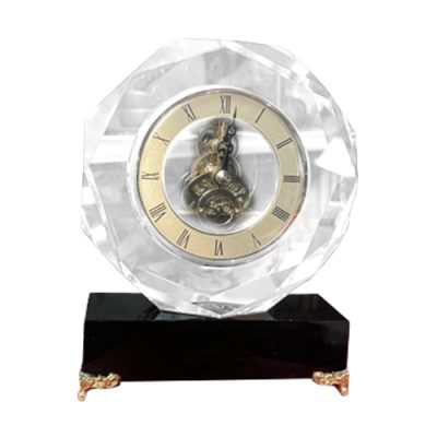 Đồng hồ để bàn pha lê tròn - PL06