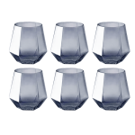 Bộ cốc thủy tinh Hongli lục giác xanh ánh