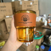 Cốc thủy tinh 350ml bọc da kèm ống hút (6)