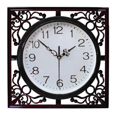 Đồng hồ treo tường vuông 30cm gỗ HDS12 – số in