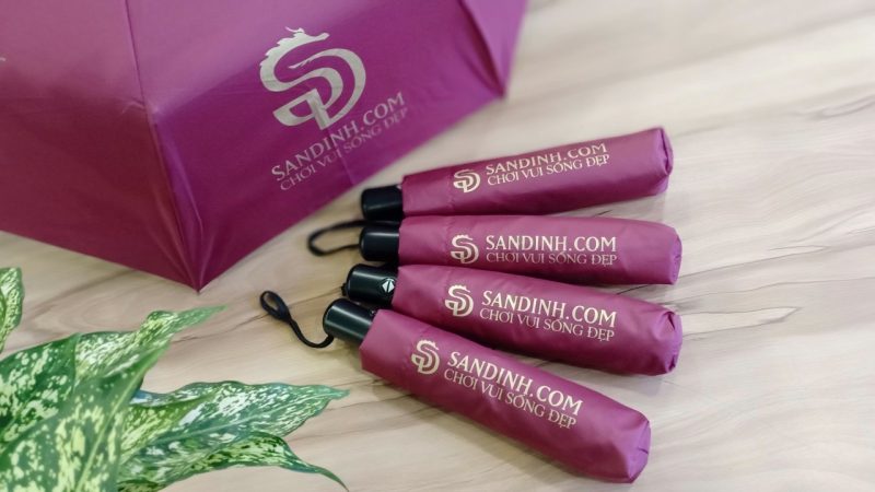 Dù gấp 3 vải pongee tráng keo đen - tự động 2 chiều – 3F208TT (4)