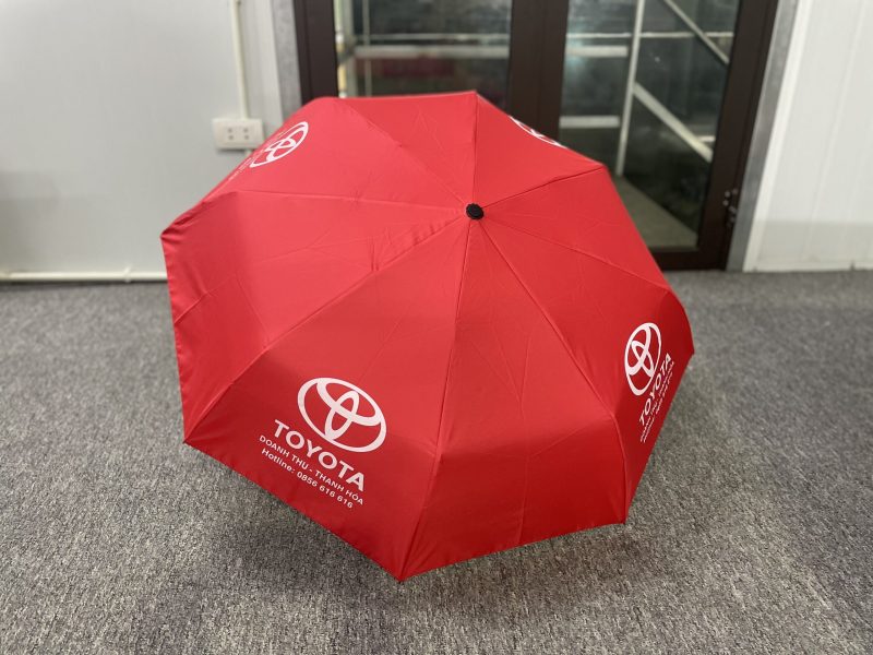 Dù gấp 3 vải pongee tráng keo đen - tự động 2 chiều – 3F208TT (6)