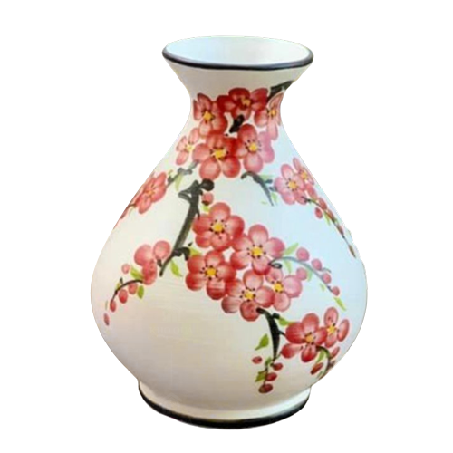 Lọ hoa dáng béo – Men xước – H21