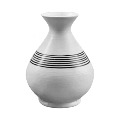 Lọ hoa dáng béo – Sọc ngang –  men xước –  H23