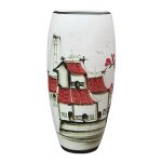 Lọ hoa dáng bom – men xước – H33