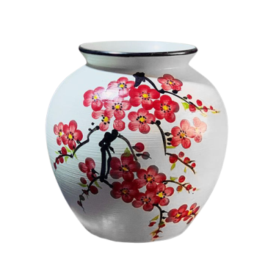 Lọ hoa vò tròn cao – Men xước –  H22