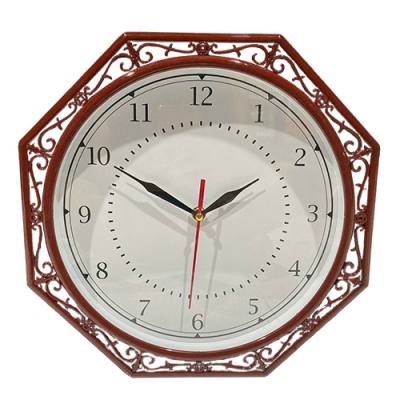 Đồng hồ treo tường đa giác 32cm sơn màu HDS14 – số in