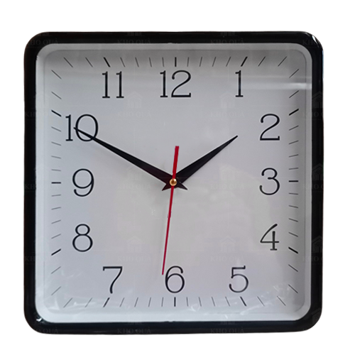Đồng hồ treo tường vuông 29cm sơn màu HDZ52 – số in Đồng hồ treo tường vuông 29cm sơn màu HDZ52 – số in