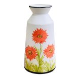 Lọ hoa Bát Tràng quà tặng in logo dáng ly thắt men xước 22cm KQ-LH12