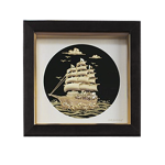 Tranh thuận buồm xuôi gió dát vàng 20x20cm