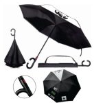 Ô dù quà tặng in logo gấp ngược vải pongee - tự động 1 chiều R59cm KQ-OD25