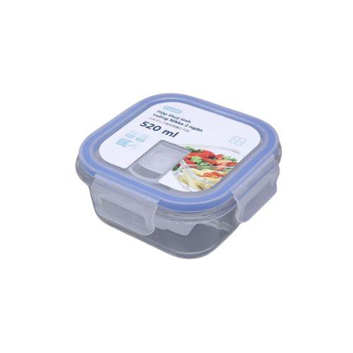 Hộp thủy tinh vuông Nikko 520 ml (2 ngăn)