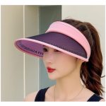 Mũ vành rộng vải cotton 100% màu tím