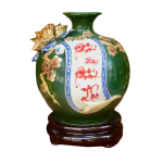 Bình hút lộc Phát tài phát lộc – H30 men màu