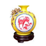 Bình hút lộc quà tặng in logo đắp nổi Phúc 18cm KQ-BHL17