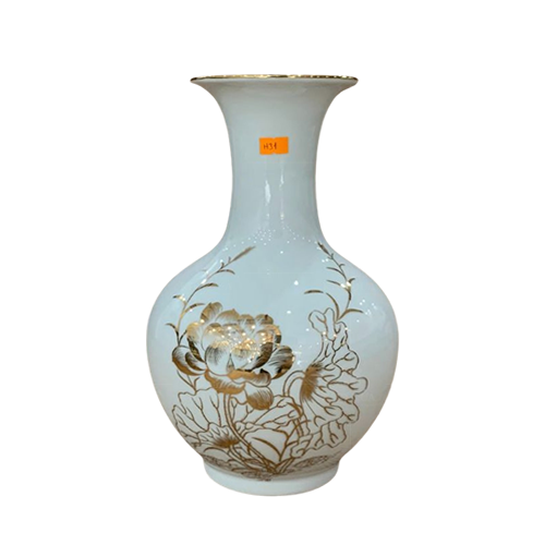 Lọ hoa Bình Tỏi H31 – Men trắng