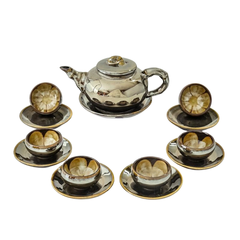 Bộ trà hỏa biến dáng đốt trúc 300ml Bộ trà hỏa biến dáng đốt trúc 300ml