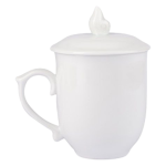 Cốc sứ trắng Bát Tràng  – Ngọn lửa có nắp