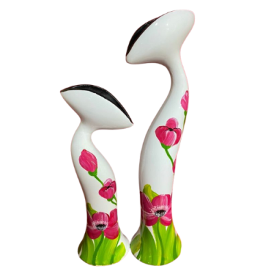 Lọ hoa bộ uyên ương – Sơn mài – H43