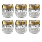 Bộ cốc thủy tinh Luminarc 13791 - viền vàng