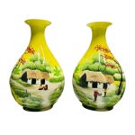 Lọ hoa tỳ bà – Sơn mài – H35