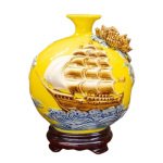 Bình hút lộc Thuận buồm xuôi gió – H22 men màu