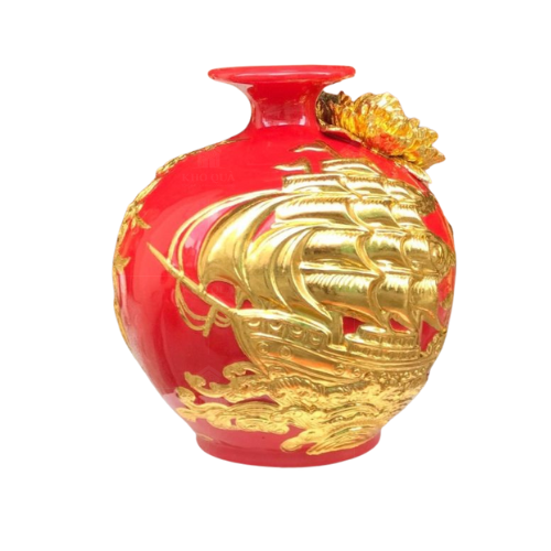 Bình hút lộc Thuận buồm xuôi gió – H25 dát vàng Bình hút lộc Thuận buồm xuôi gió – H25 dát vàng