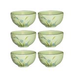 Bộ 6 bát cơm men ngọc- có họa tiết