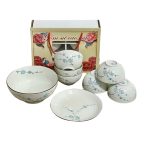 Bộ bát đĩa 8 sản phẩm men kem