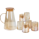 Bộ bình cốc  thủy tinh Trung Quốc  - Bình + 6 cốc