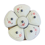 Khay mứt 5 cánh vẽ hoa văn – khay gỗ