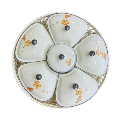 Khay mứt 5 cánh – khay mây