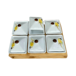 Bộ khay mứt hộp chữ nhật 6 – vẽ tay