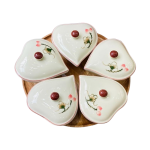 Bộ khay mứt tim 5 – kèm khay gỗ