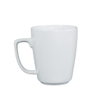 Cốc sứ trắng Bát Tràng quà tặng in logo thương hiệu Minh Long dáng vuông quai vuông KQ-CST07