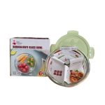 Hộp cơm văn phòng Trung Quốc-  thủy tinh tròn 3 ngăn 950ml