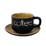 Cốc sứ cafe kèm đĩa Bát Tràng- 150ml