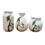 Set bộ 3 lọ hoa – Men xước – H13.5, H12, H9.5