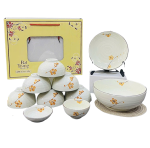 Bộ bát đĩa 10 sản phẩm (Men kem)