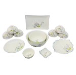 Bộ bát đĩa 13 sản phẩm men kem 01