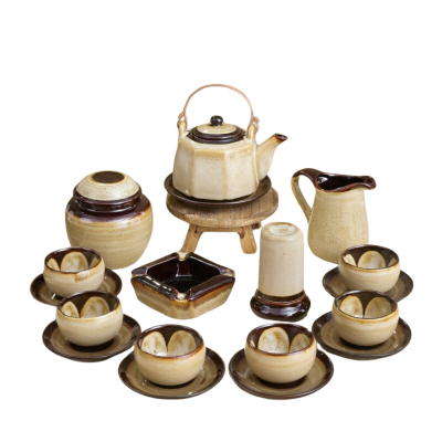 Bộ trà hỏa biến bát giác 330ml- có phụ kiện