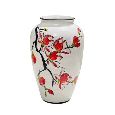 Lọ hoa dáng Bí to – Men xước 2 – H30