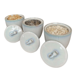 Bộ 3 hũ mứt tròn nắp trơn - không kèm khay