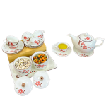 Bộ trà + hũ mứt vẽ tay