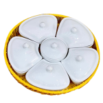 Khay mứt 5 cánh trắng – khay mây