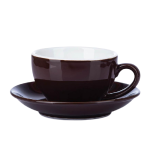 Cốc sứ cafe kèm đĩa kê Bát Tràng – Capuchino – men màu – 220ml