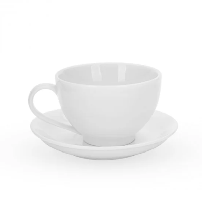 Bộ tách cafe – Capuchino – men trắng – 220ml