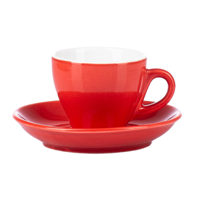 Cốc sứ cafe kèm đĩa Bát Tràng – Espresso – men màu – 70ml