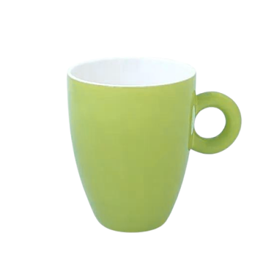 Cốc sứ màu Bát Tràng - Quai tròn màu bóng