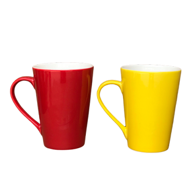 Cốc sứ màu Bát Tràng - Cốc vát cao màu bóng